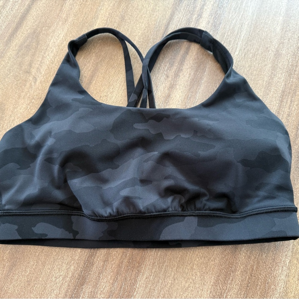 Black Camouflage Sports Bra